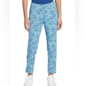 Lilly Pulitzer Luxletic Corso Pant Cumulus Blue Blooming Together Golf Pants